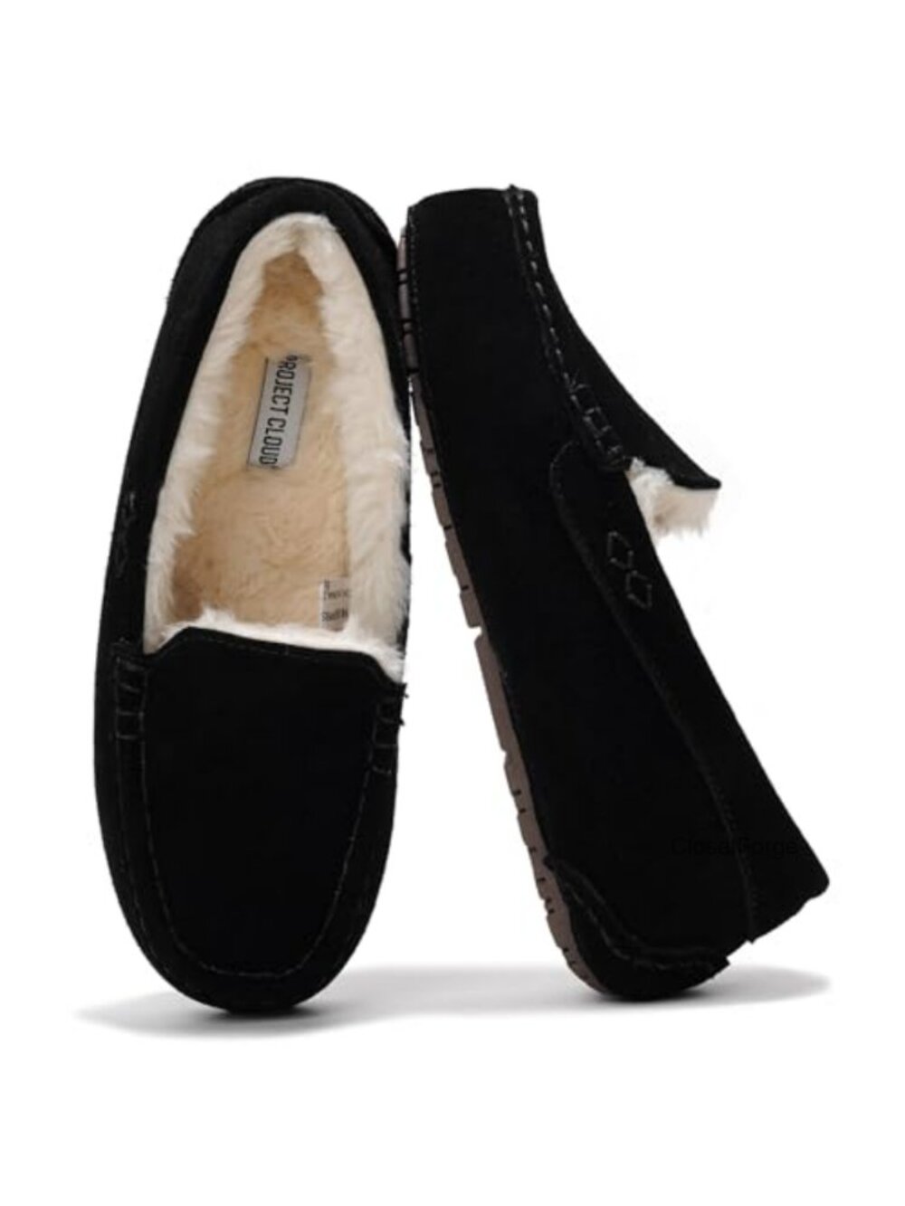 Genuine Suede Womens Slippers Memory Foam Non-Slip Warm Winter